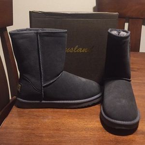 Ausland Water Resistant Leather Mid-Calf Snow Boot